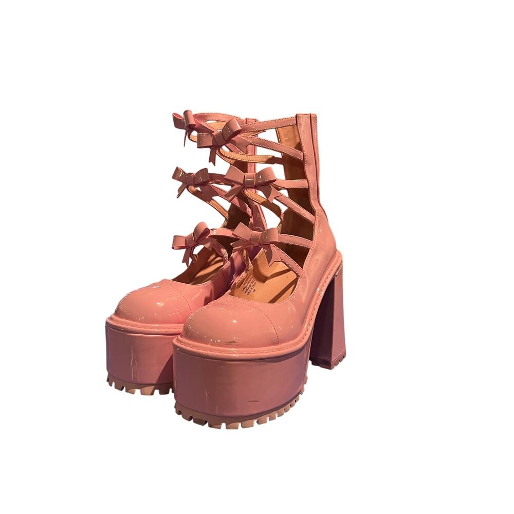 Sugar Thrillz Pink Platforms with Bows!